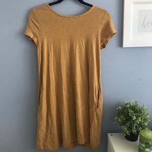 yellow striped flowy dress